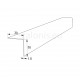 PLASTIC ANGLE PROFILE 30x30 DARK BROWN 280cm GENERAL USE PLASTIC PROFILES